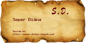 Seper Diána névjegykártya